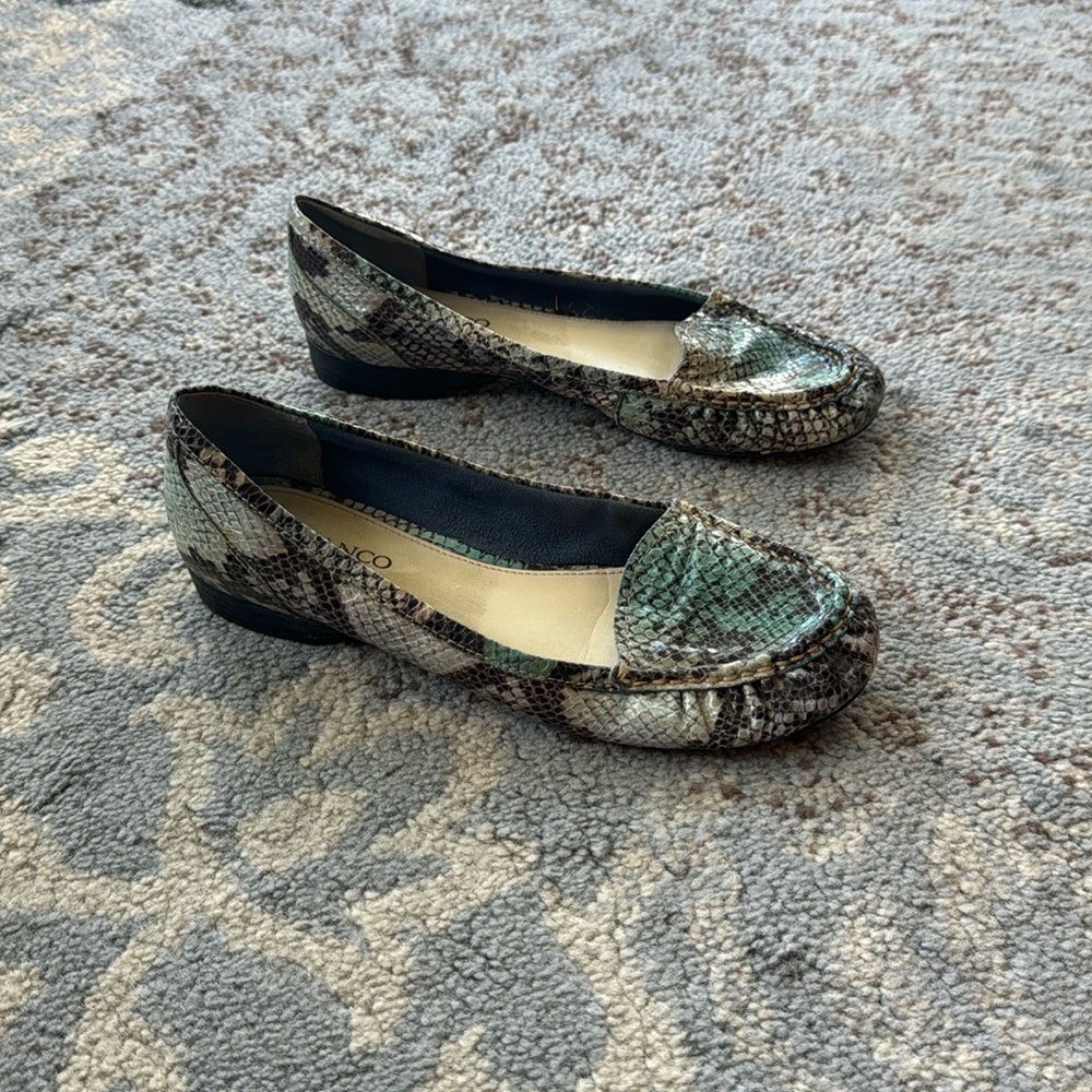 Franco Sarto Tremor Snakeskin Loafers Python 7